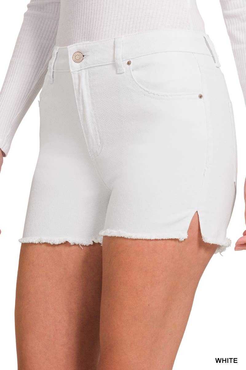 Purple Cutoff Shorts
