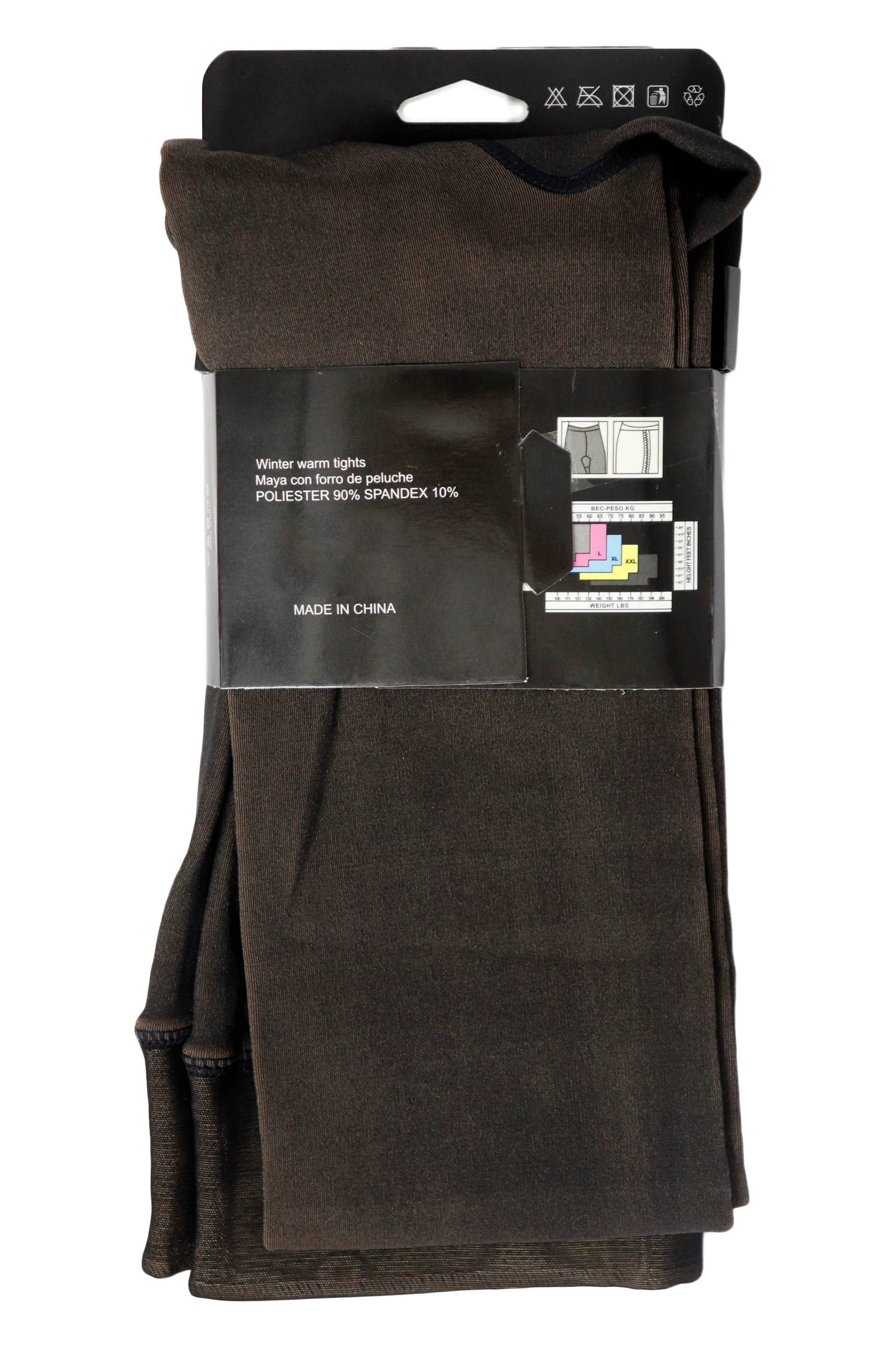 Sheer Fleece Lined Pantyhose Tights: Nude