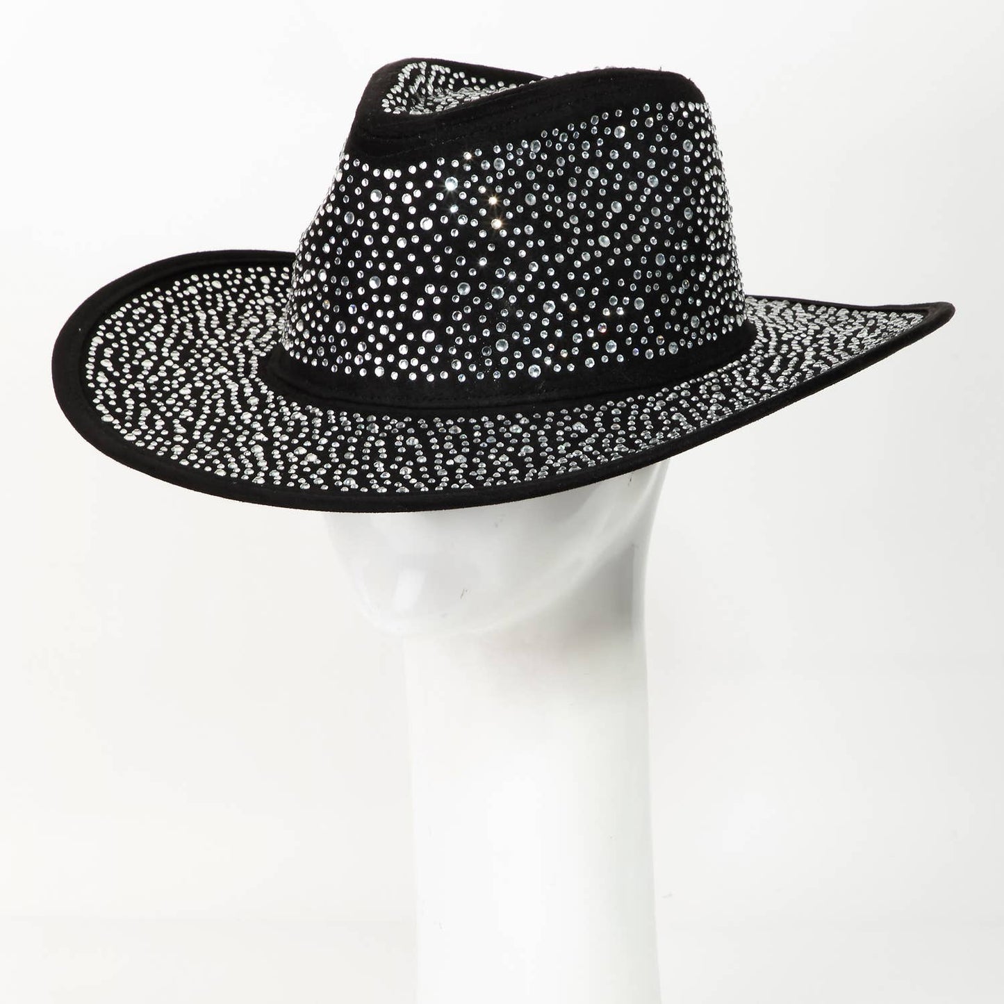 Rhinestone Studded Fedora Hat Pink