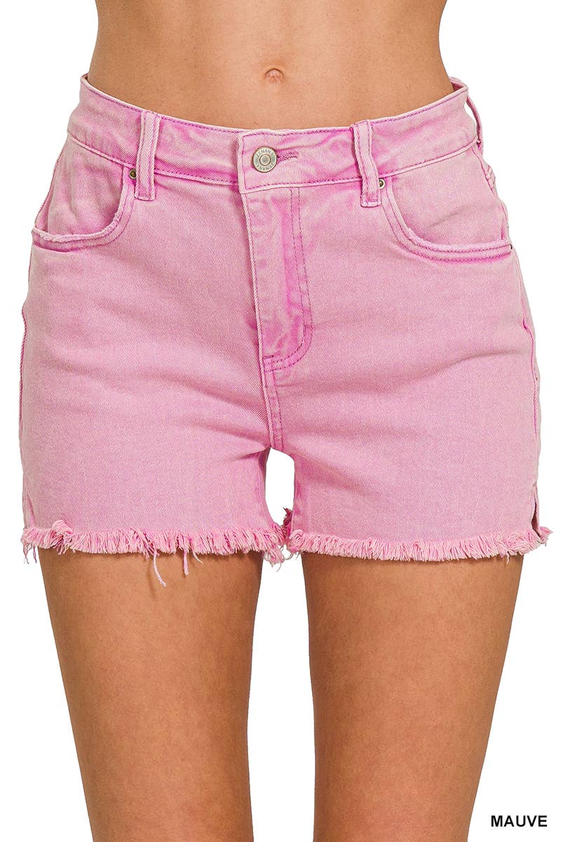 Purple Cutoff Shorts