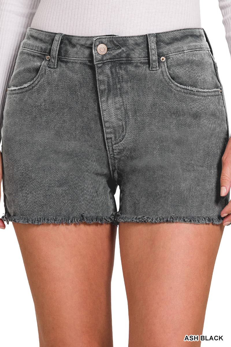 Purple Cutoff Shorts