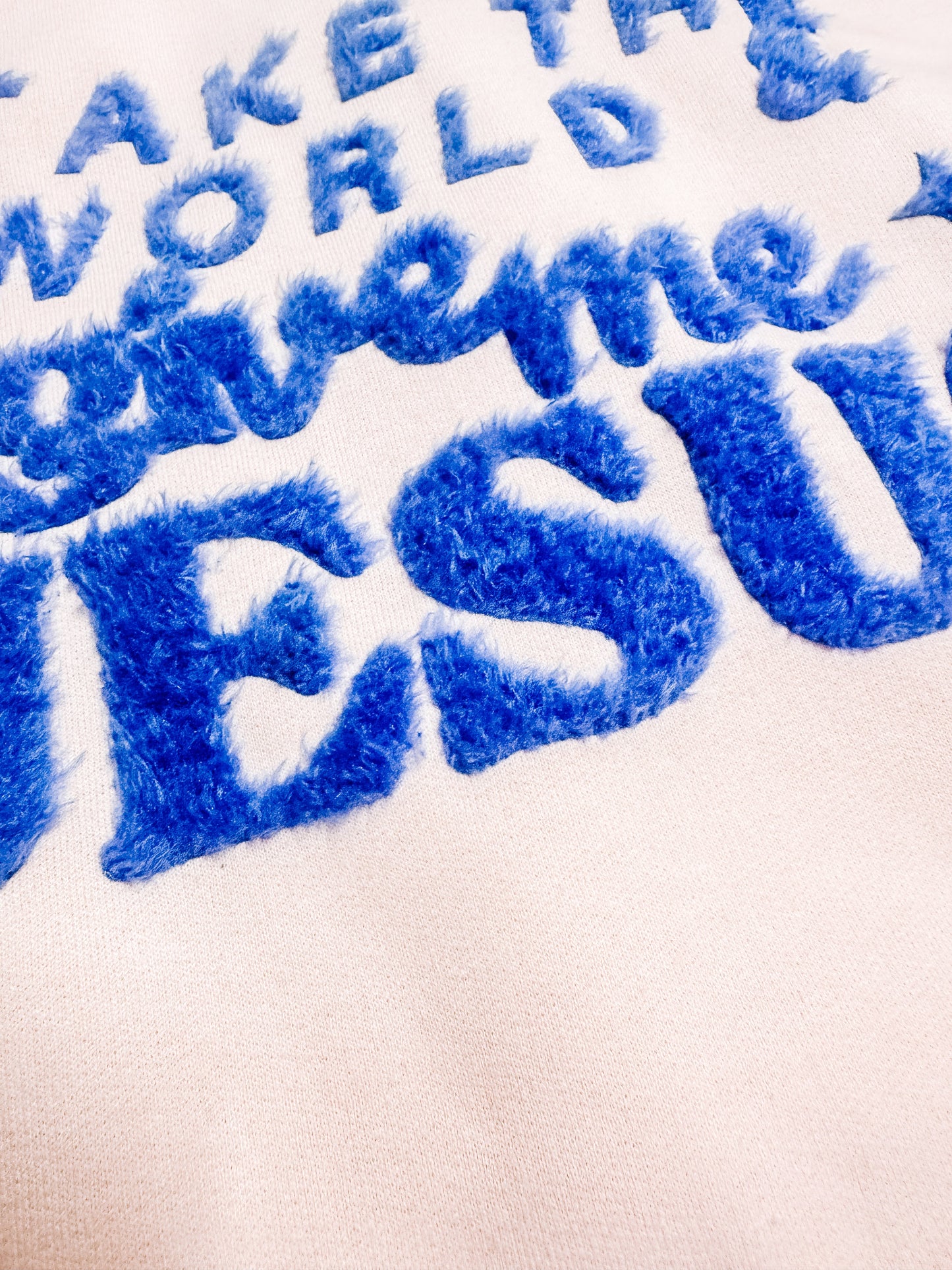 Take the World Give me Jesus Fluffy Patch Exclusive Faith Sweatshirt