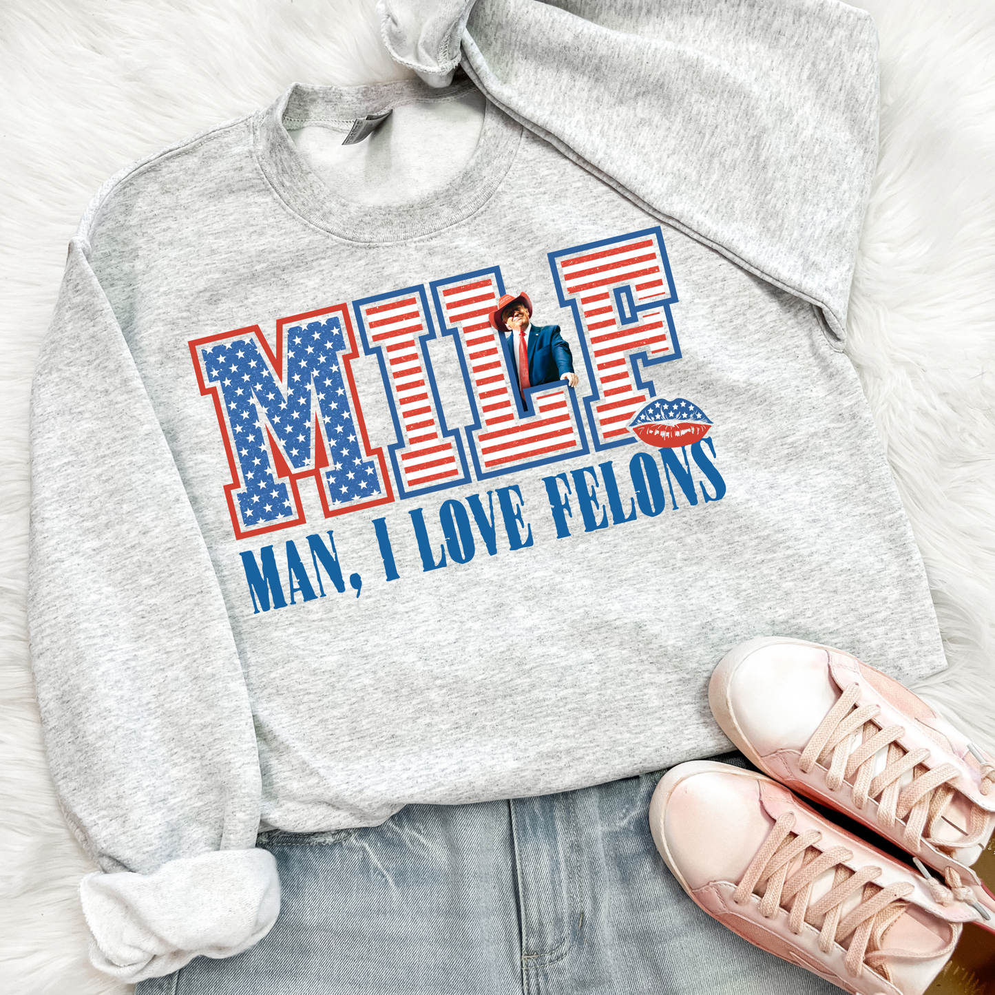 MILF Blue Political Sweatshirt