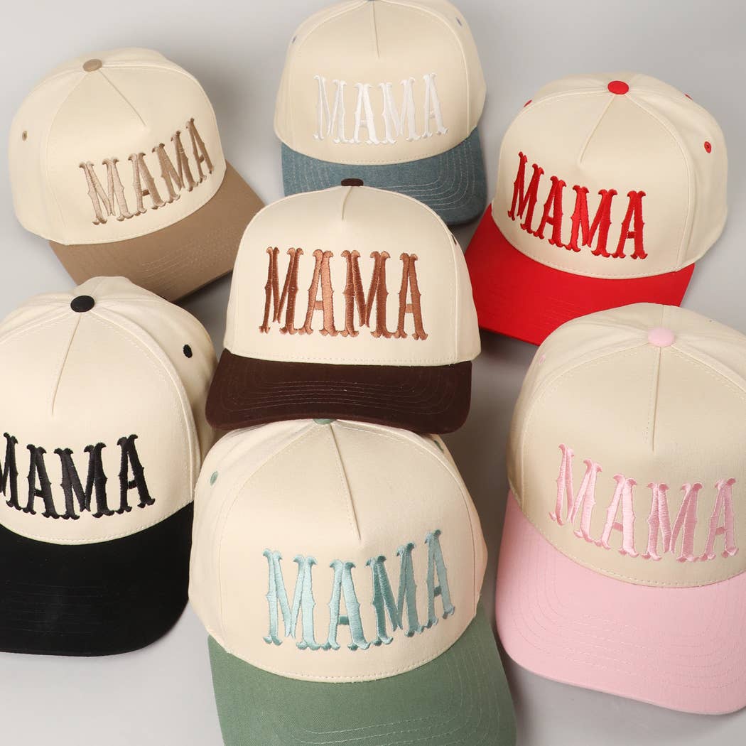MAMA Embroidery Hat Pink