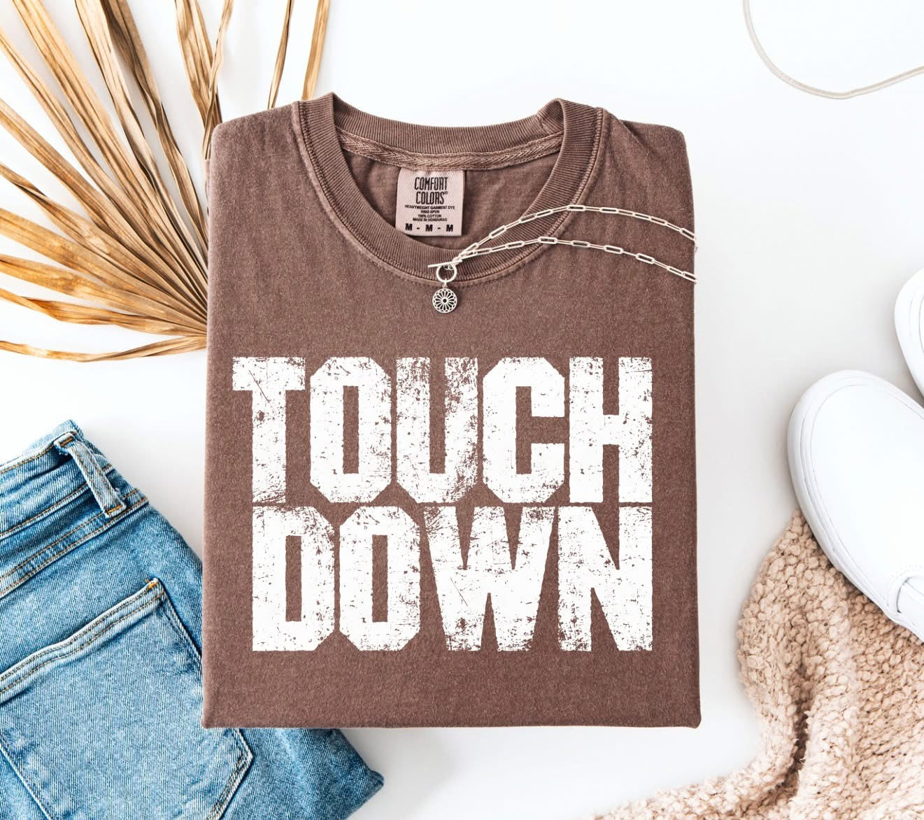 Touch Down Football Comfort Colors Graphic Tee