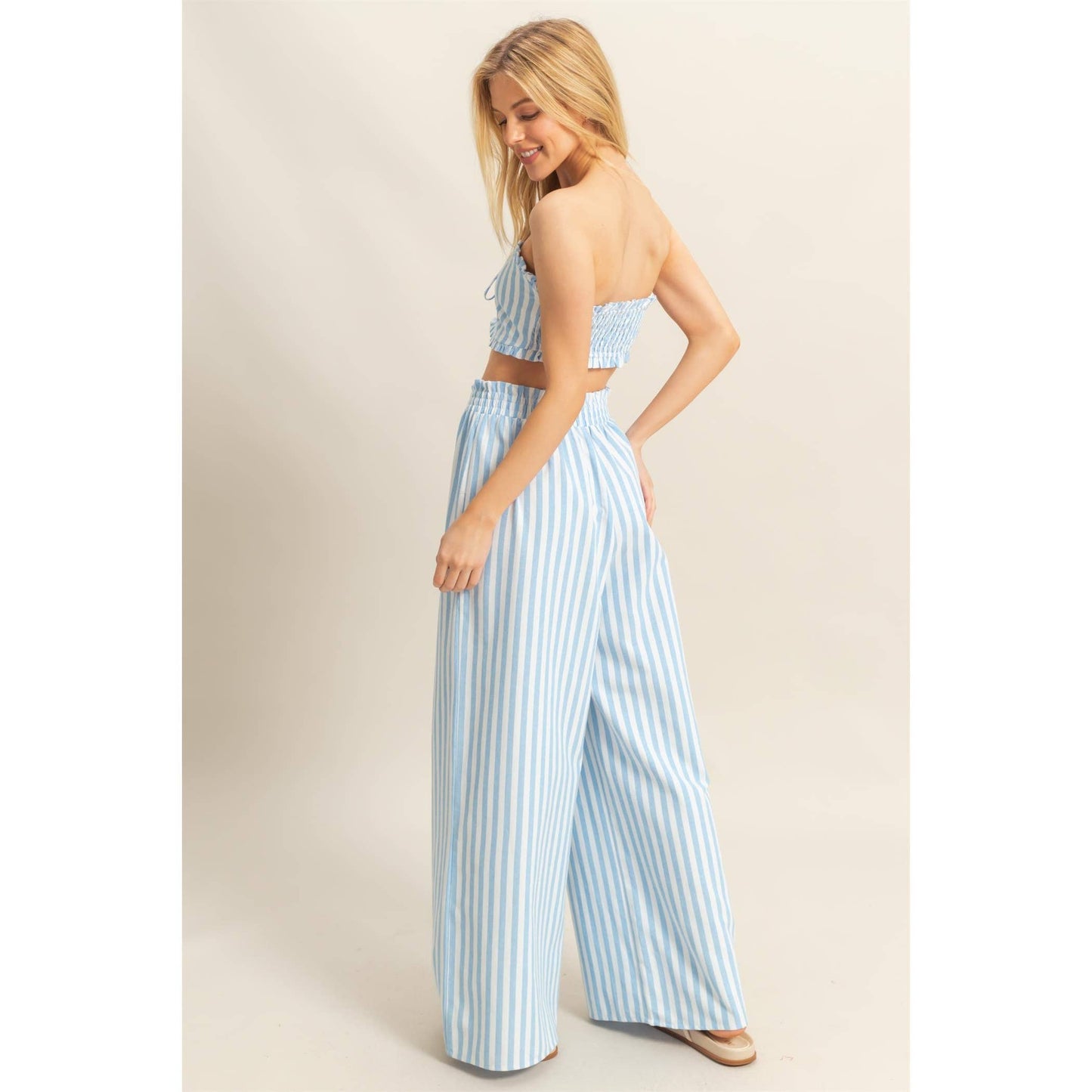 Striped Top And Pants Set
