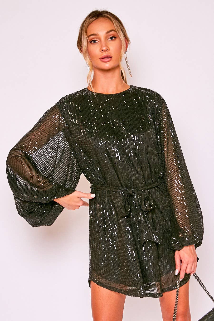 Sequin Party Dress Black