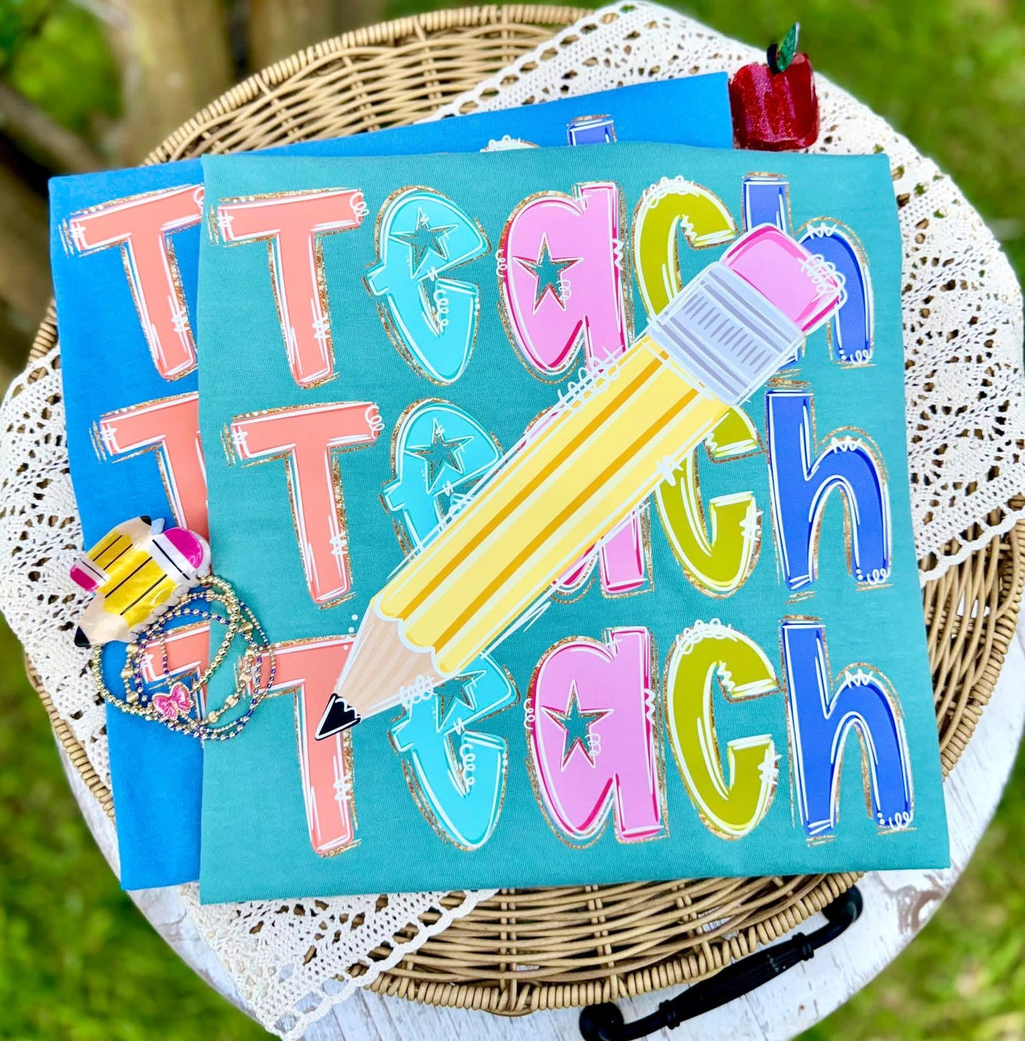 Teach Repeat Doodle Graphic Tee Comfort Colors