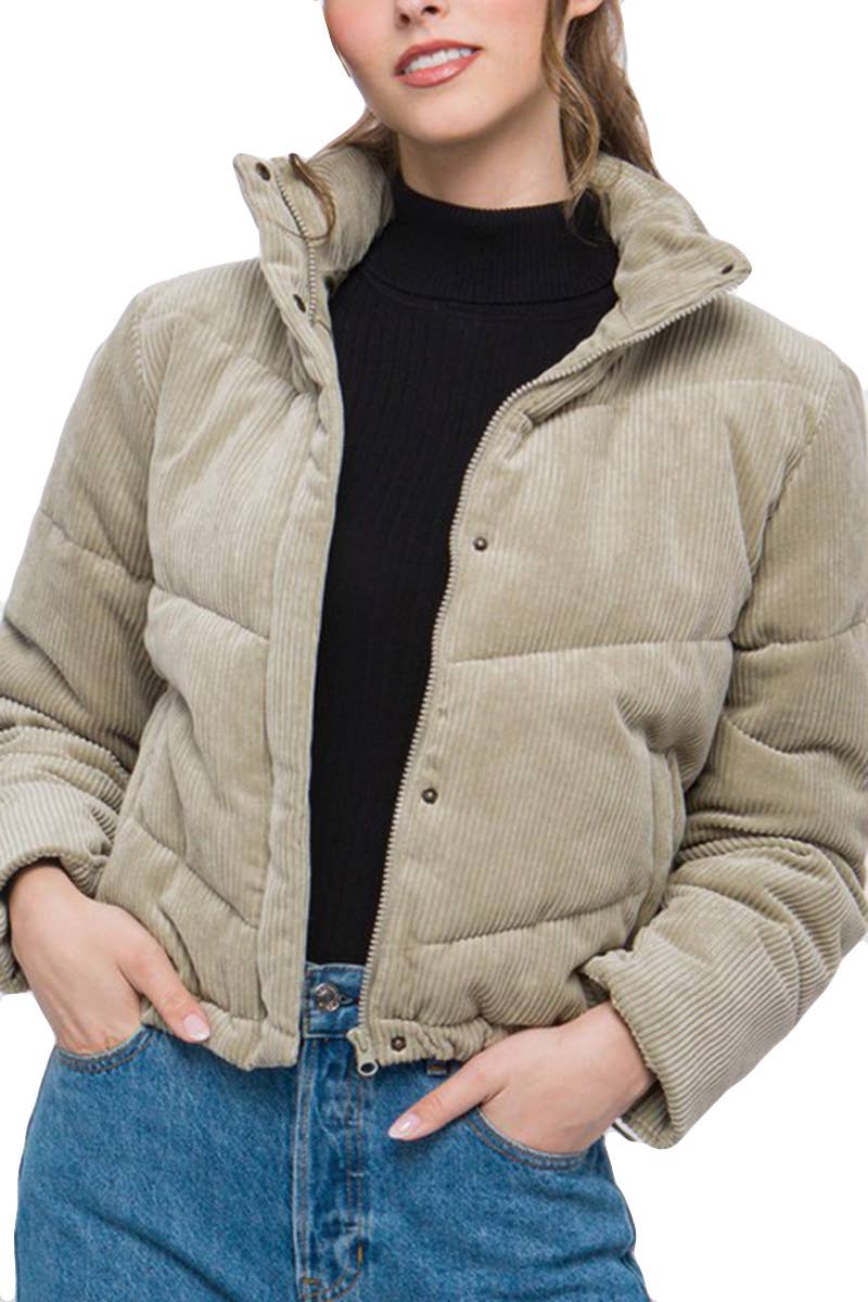 Corduroy Puffer Jacket
