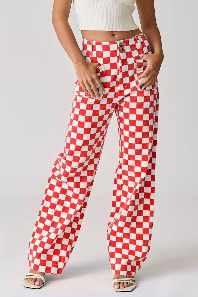 Checkered Red Bottoms
