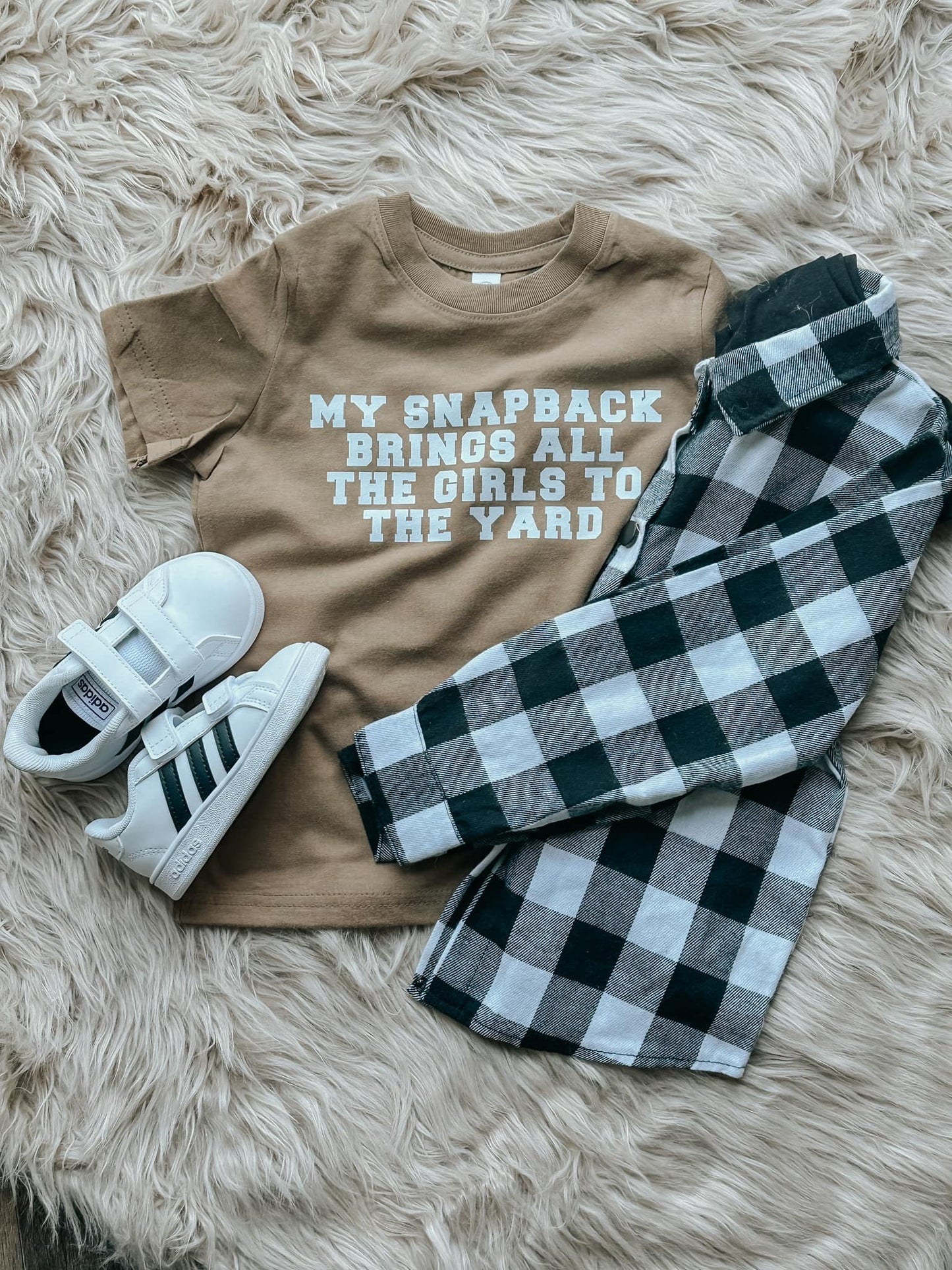 My Snapback Brings all the Girls to the Yard Kids Graphic Tee