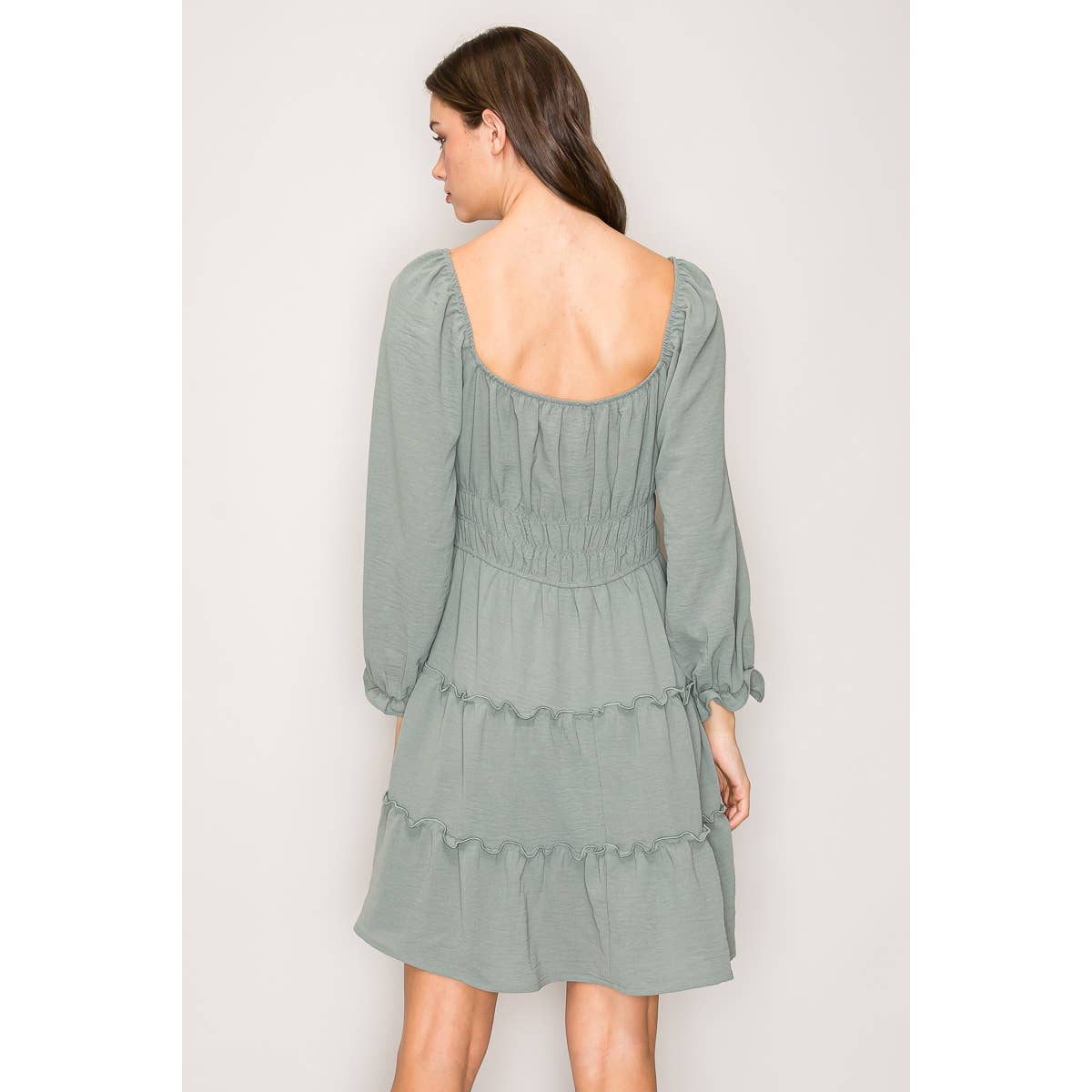 Long Sleeve Tiered Dress