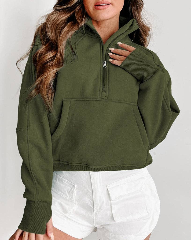 Olive Scuba 3/4 Zip