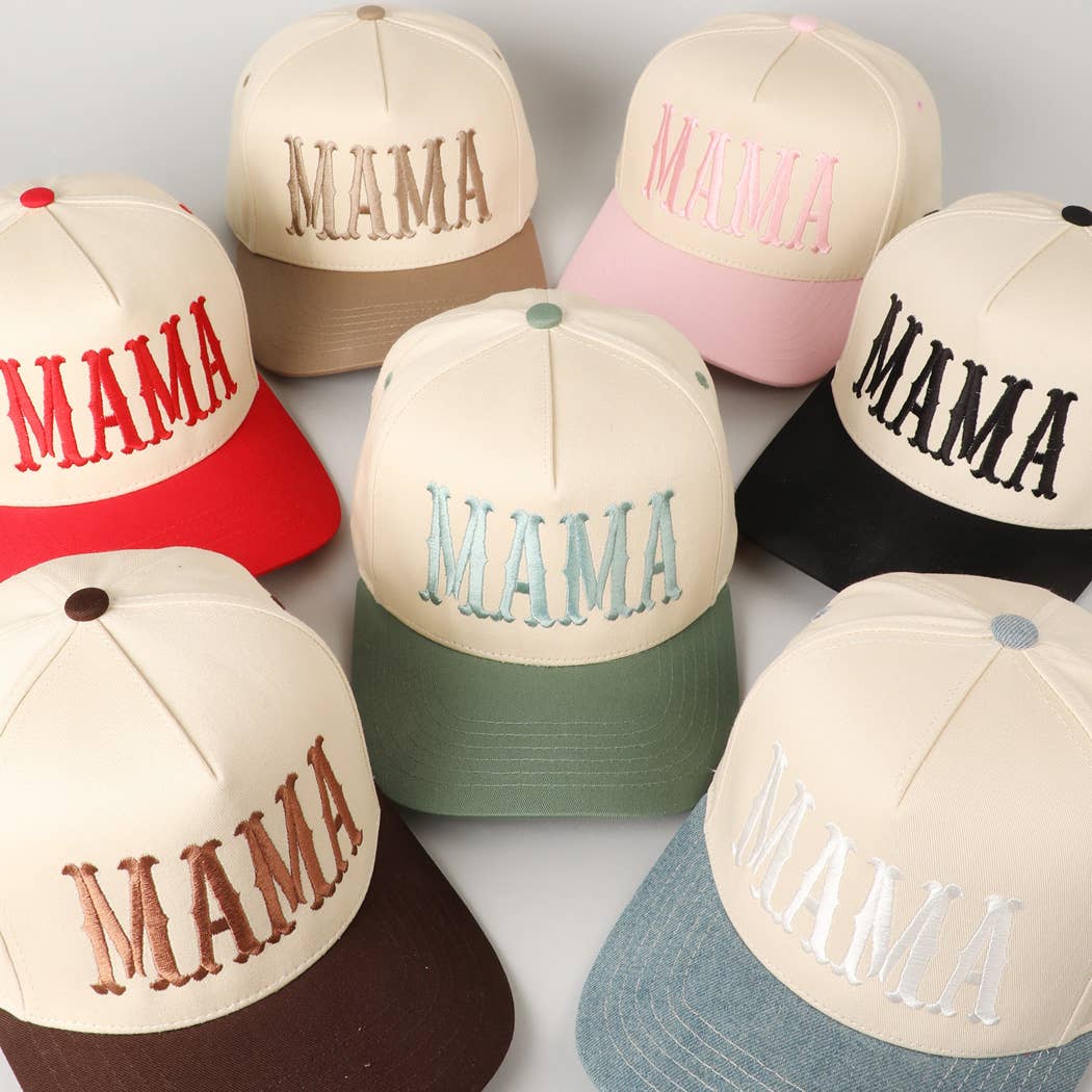 MAMA Embroidery Hat Pink