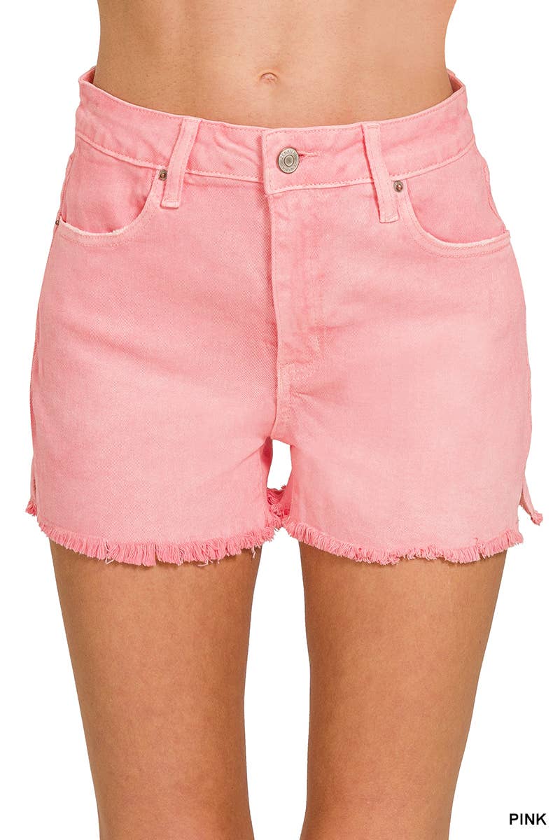Purple Cutoff Shorts