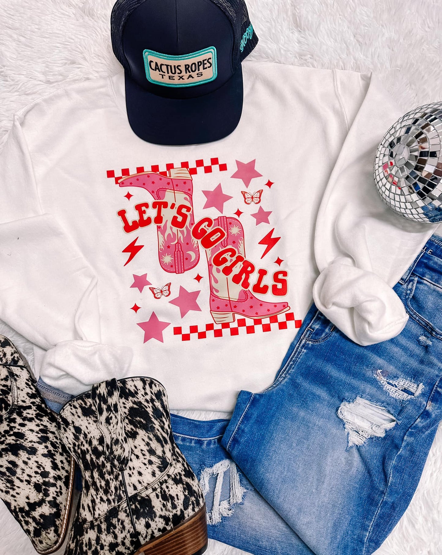 Let's Go Girls Western Sweatshirt