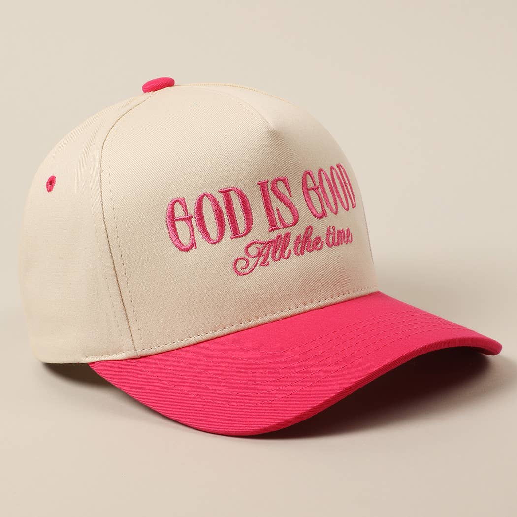 God Is Good All The Time Embroidery Trucker Hat Mint