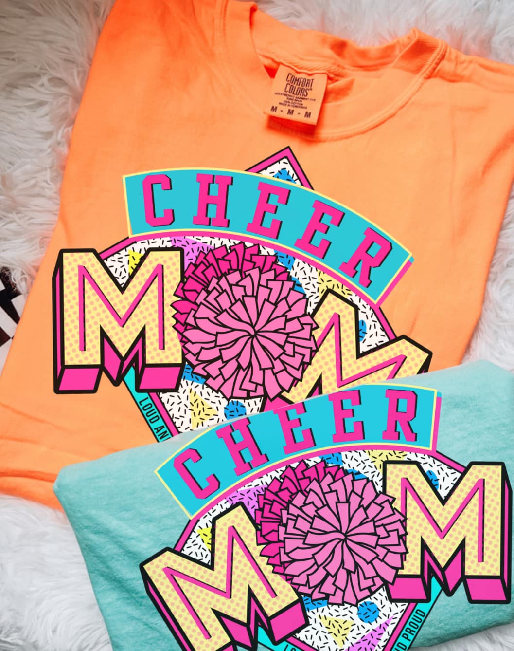 Cheer Mom Trendy Drippy Sports Collection Comfort Colors Graphic Tee