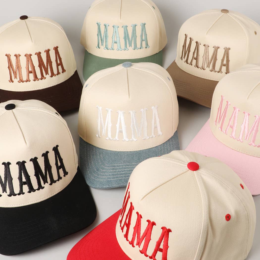 MAMA Embroidery Hat Pink
