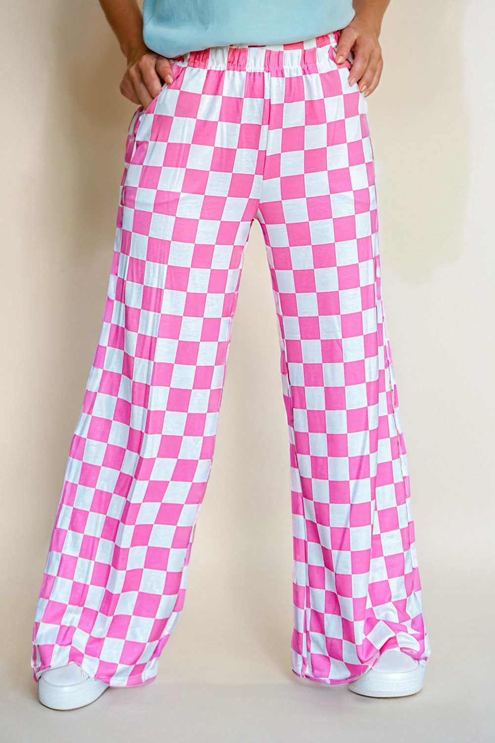 Checkered Pants Black