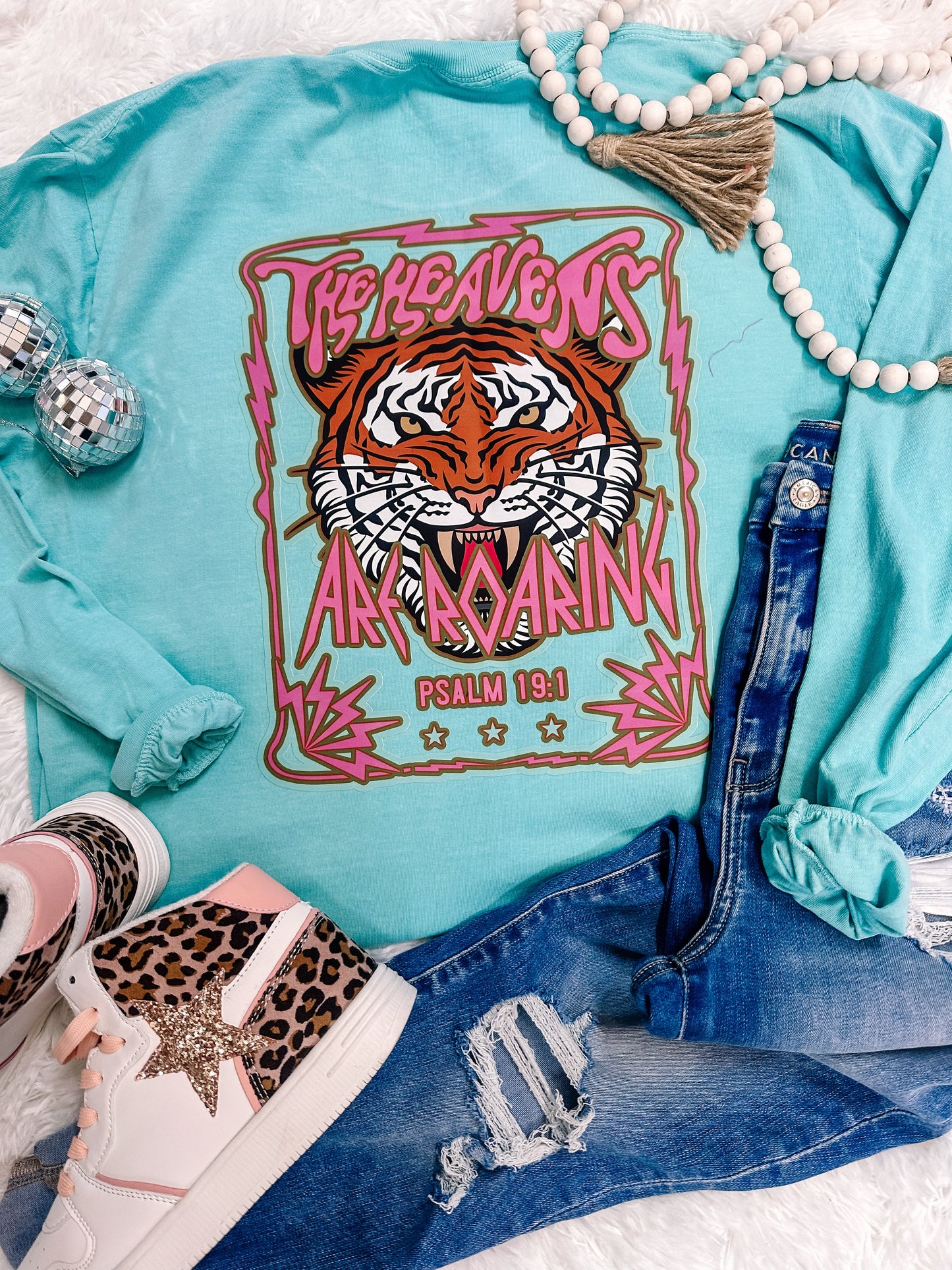 The Heavens are Roaring Long Sleeve Graphic Tee Comfort Colors