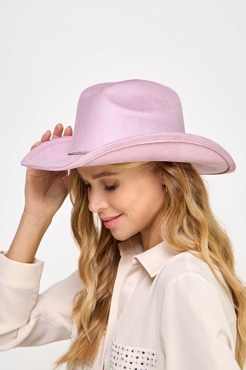Rhinestone Cord Cowboy Hat Ivory
