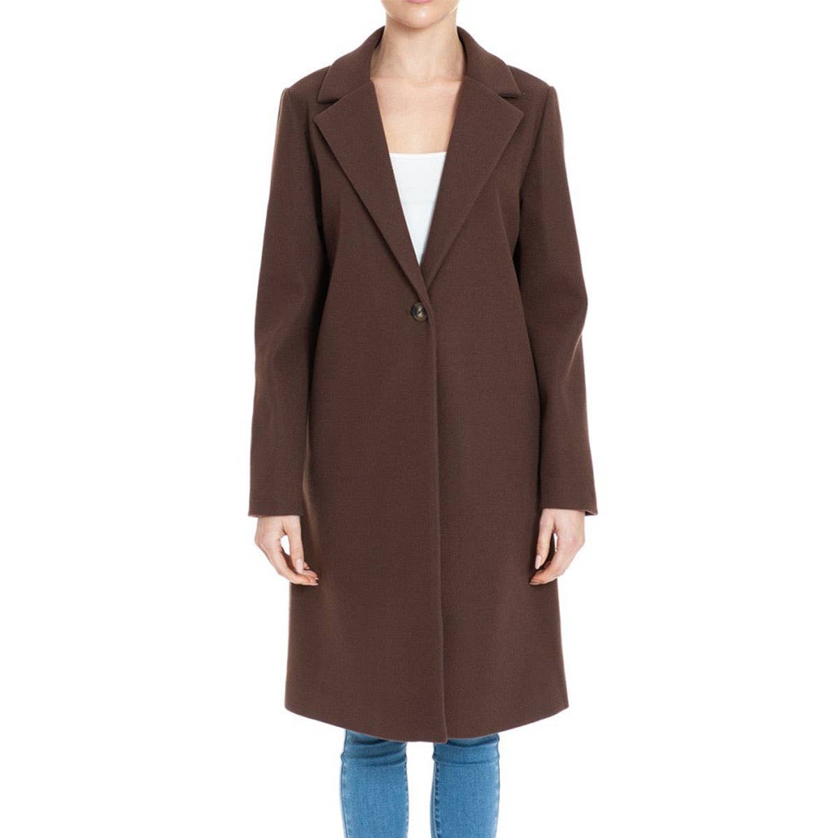 FAUX WOOL LONG COAT CAMEL