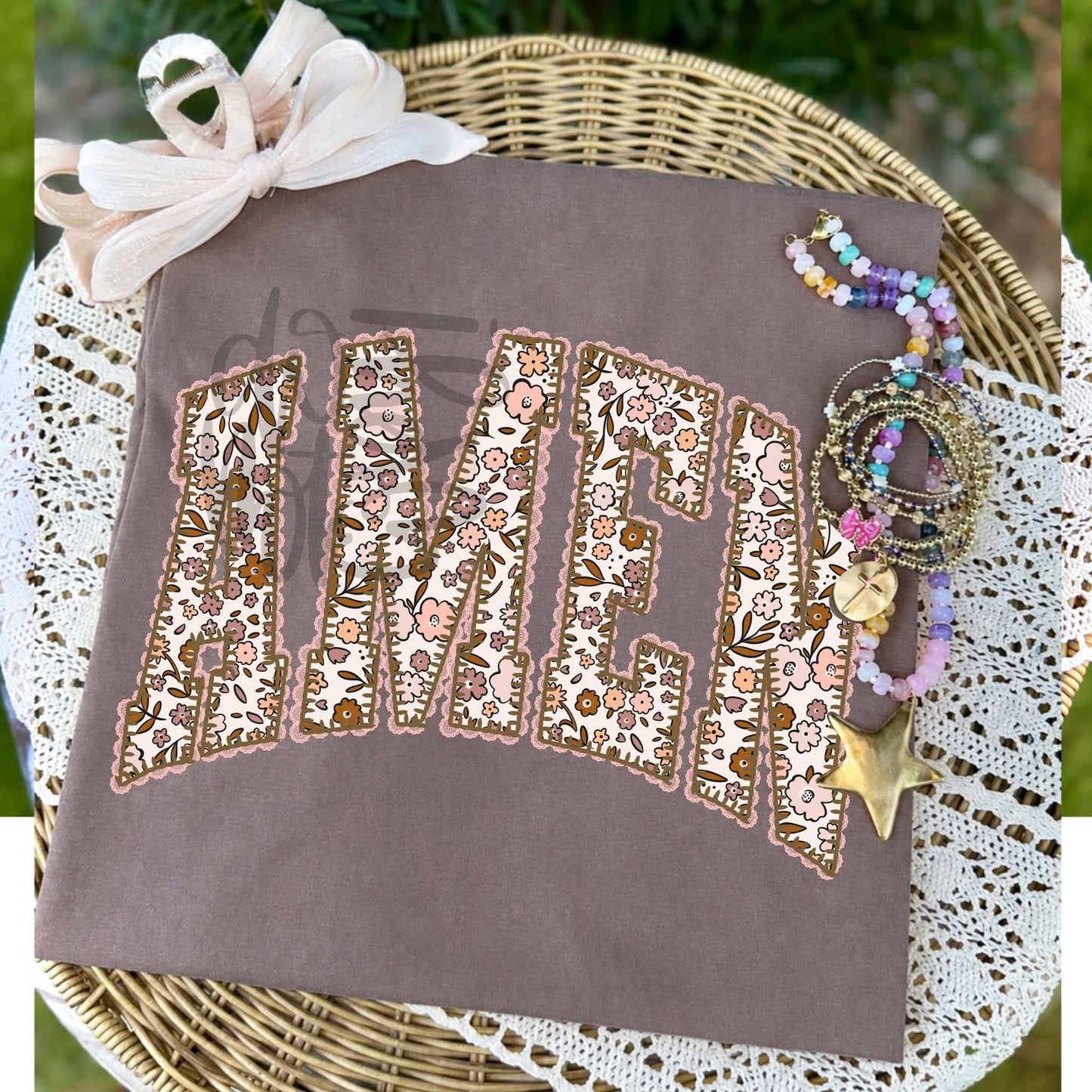 Floral Amen Fall Faith Comfort Colors Graphic Tee