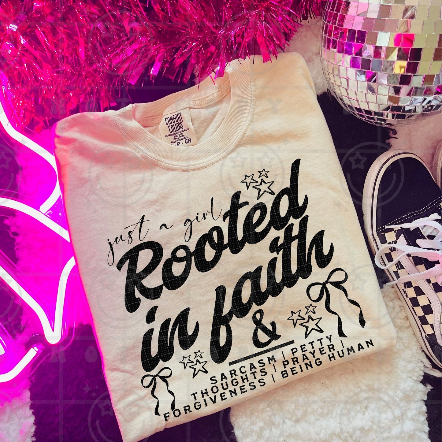Rooted in Faith Comfort Colors Graphic Tee