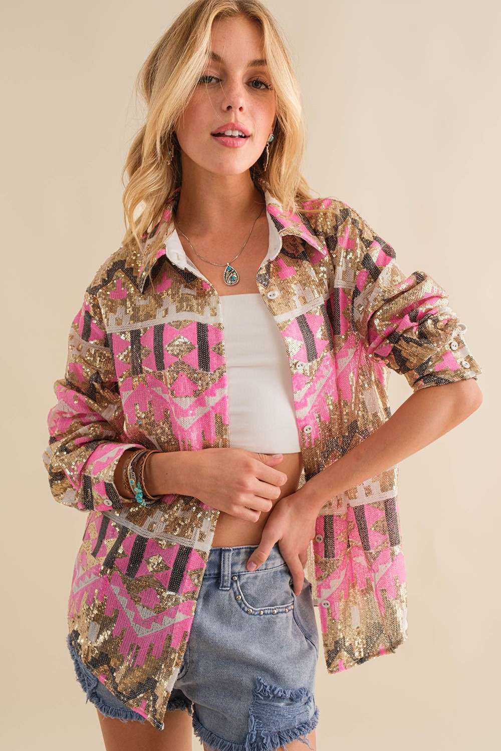 Aztec Sequin Jacket