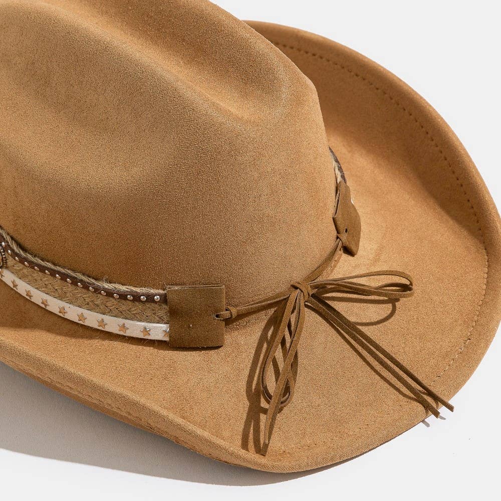 Star Layered Strap Cowboy Hat