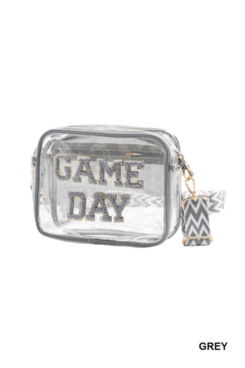 Game Day Stadium Approved Transparent Crossbody Grey