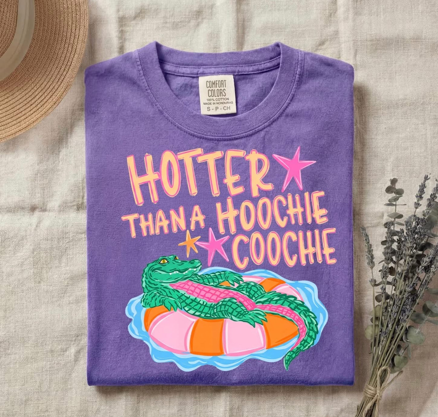 Hotter than a Hoochie Coochie Summer Comfort Colors Graphic Tee