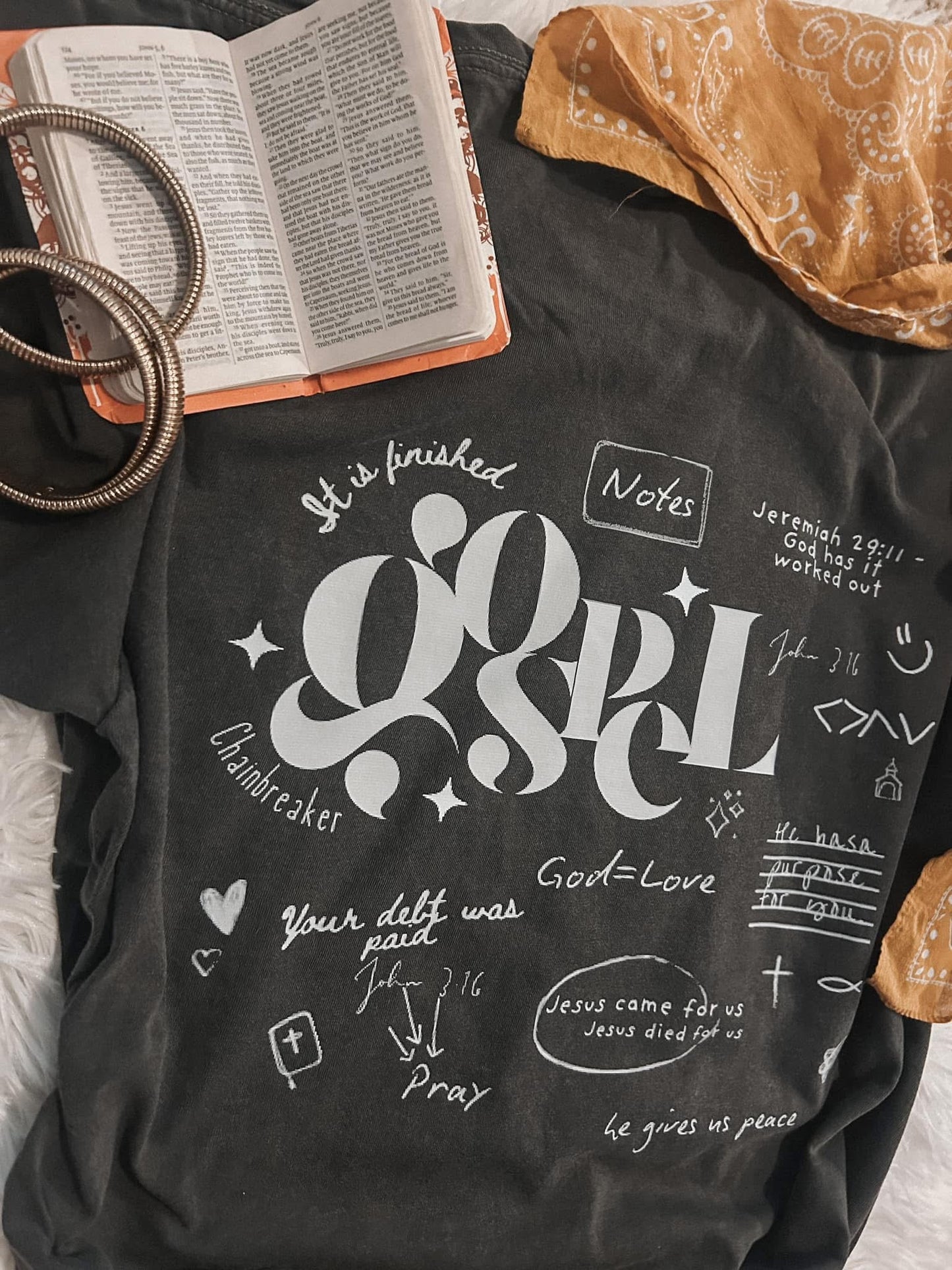 Gospel Notes Faith Graphic Tee Comfort Colors