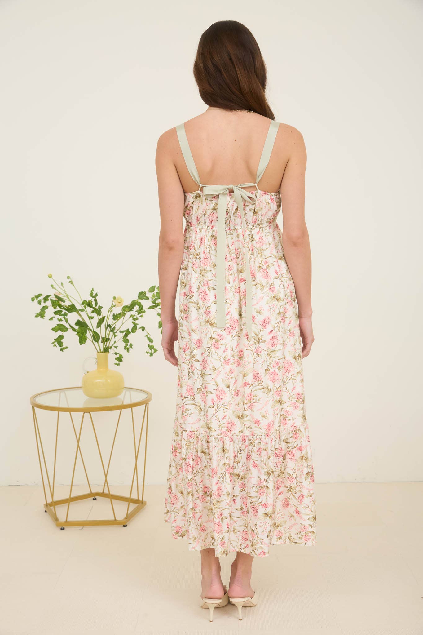 FLORAL LACE TRIM DRESS: BLACK MULTI