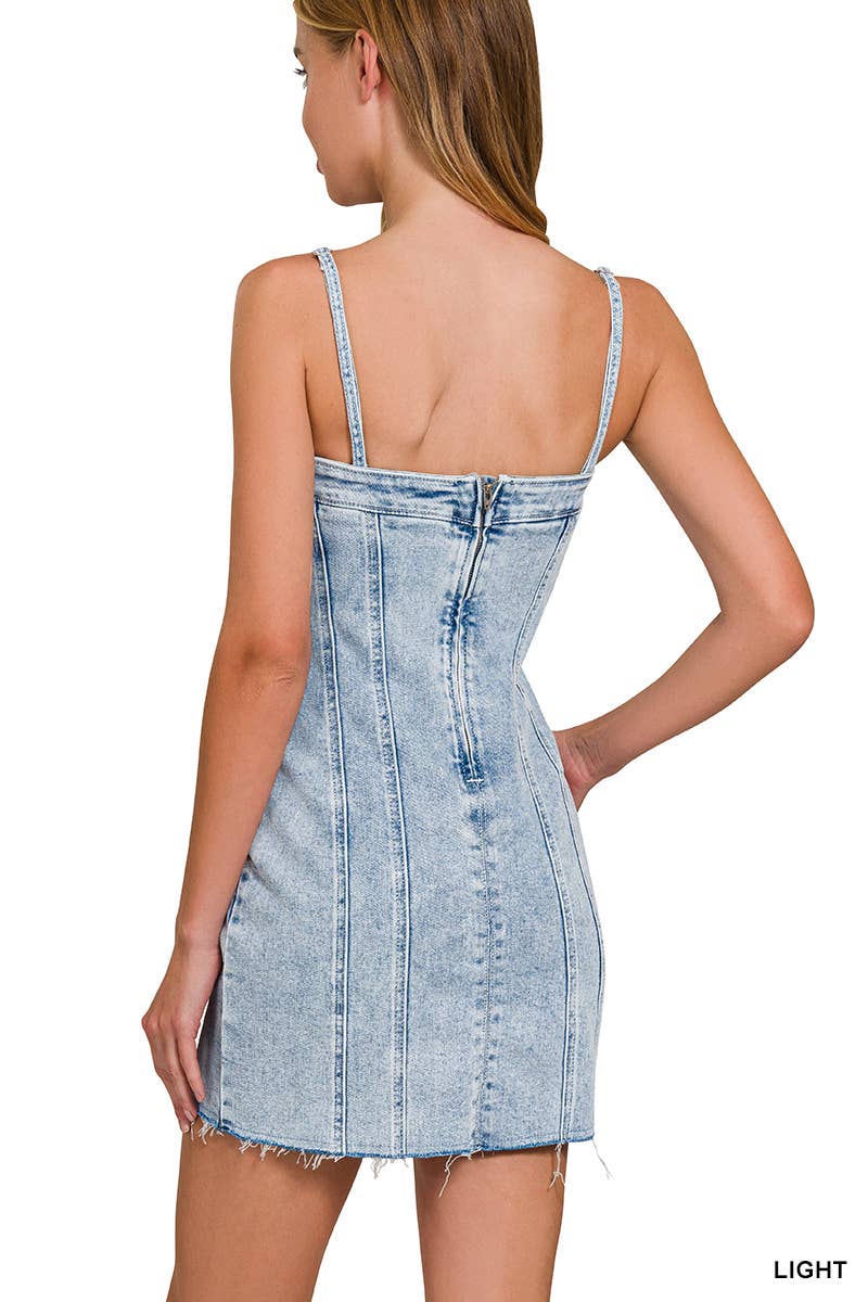 Spaghetti Strap Denim Dress