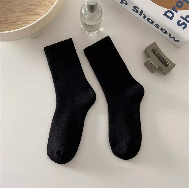 Ladies Inside Velvet White Socks