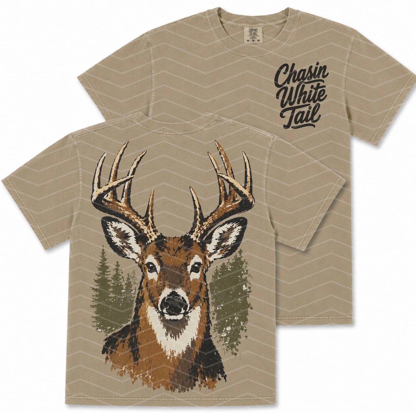 Chasin' White Tail Deer Hunting Comfort Colors Graphic Tee