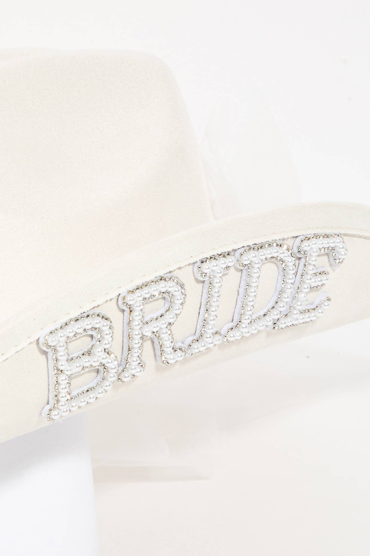 Bride Veil Cowboy Hat Ivory