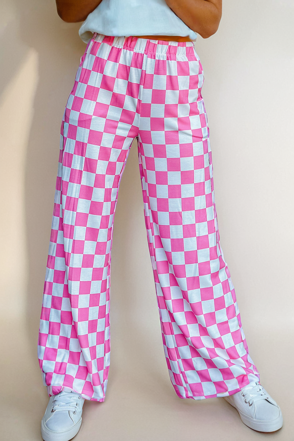 Checkered Pants Black