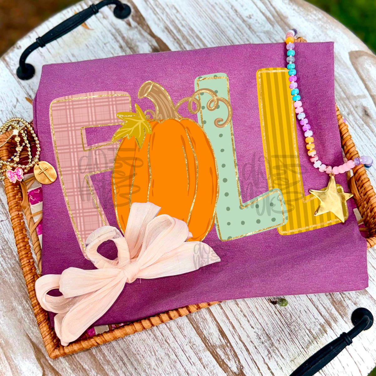 Fall Glitter Gourd Comfort Colors Graphic Tee