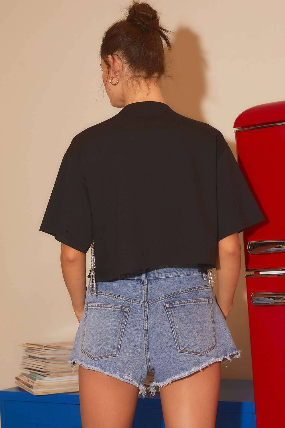 Falling Rhinestone Top