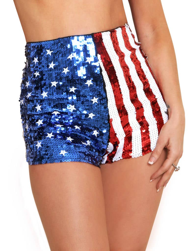 Stars and Stripes Sequin Shorts