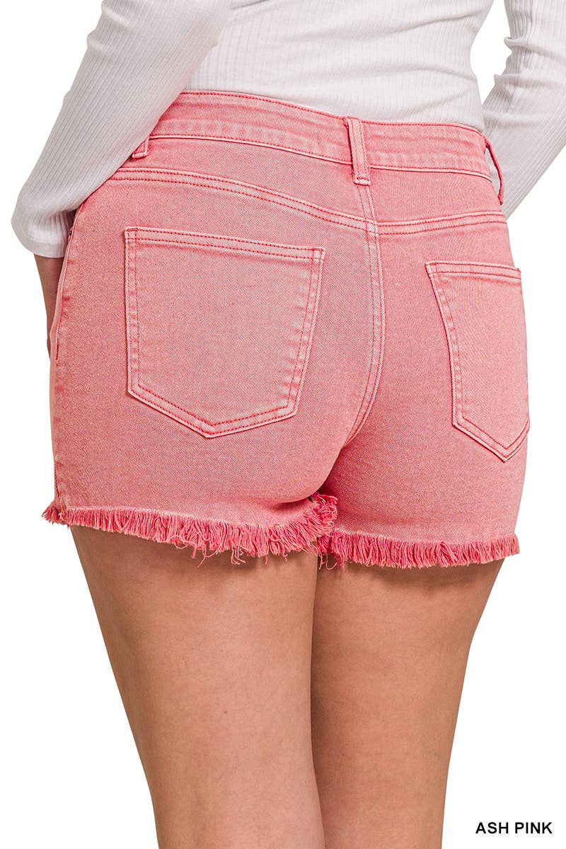 Purple Cutoff Shorts