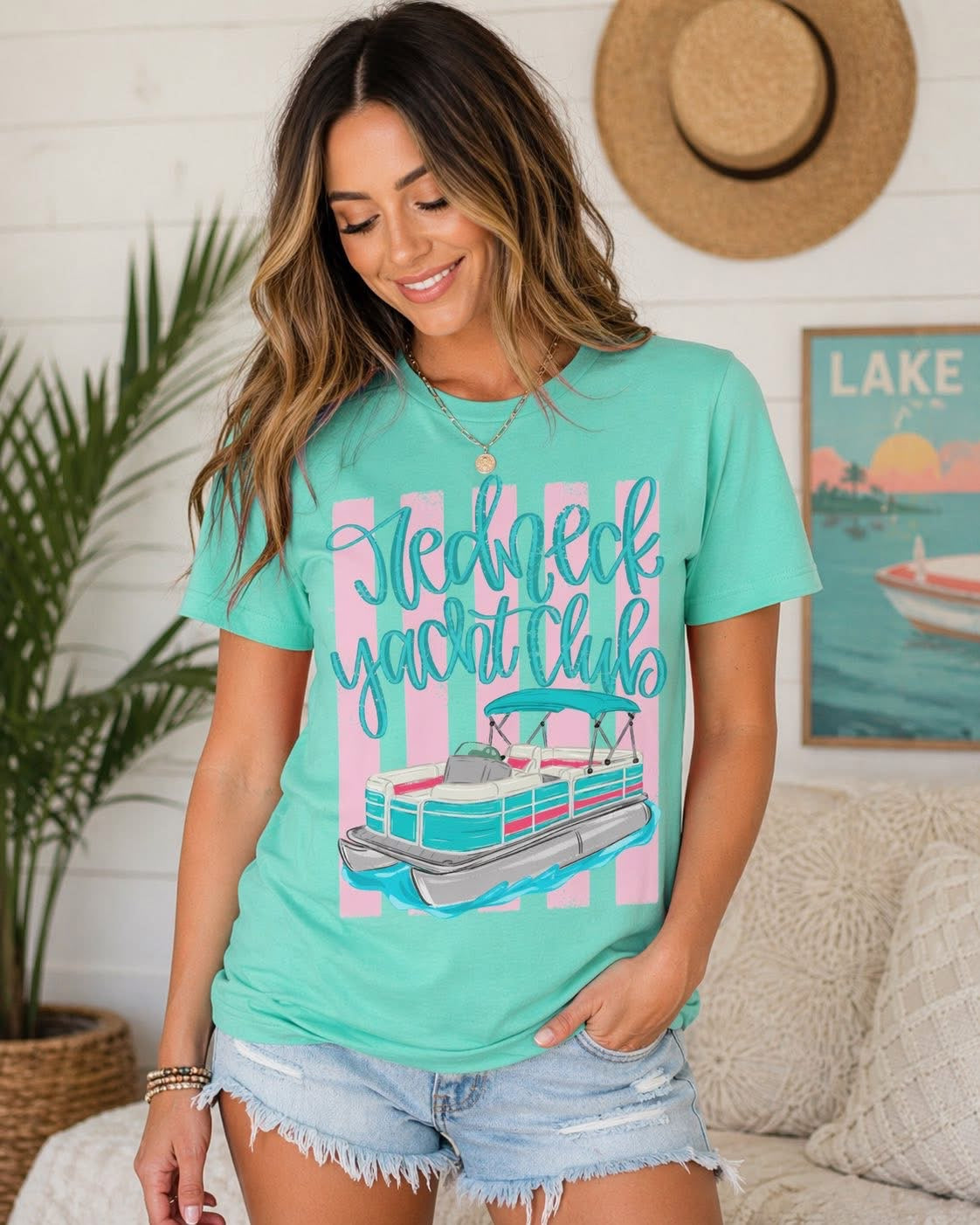 Redneck Yacht Club Summer Comfort Colors Graphic Tee