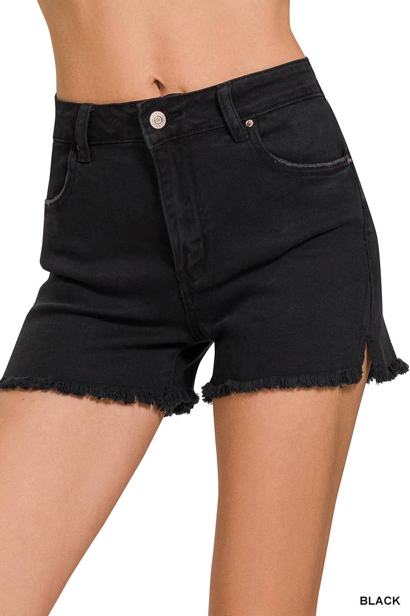 Purple Cutoff Shorts