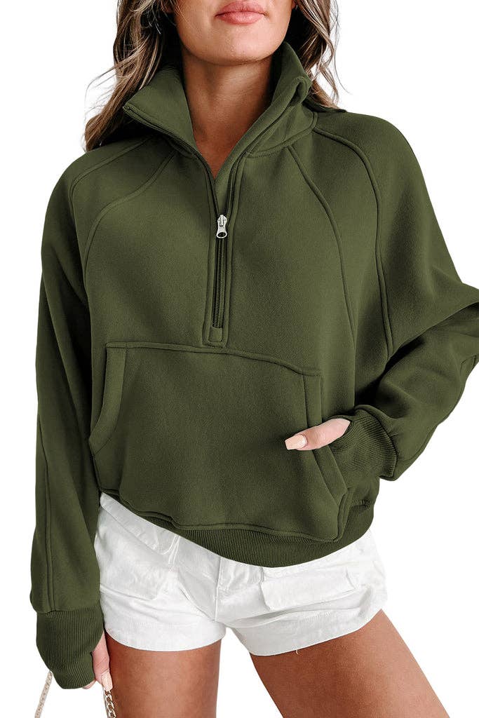 Olive Scuba 3/4 Zip