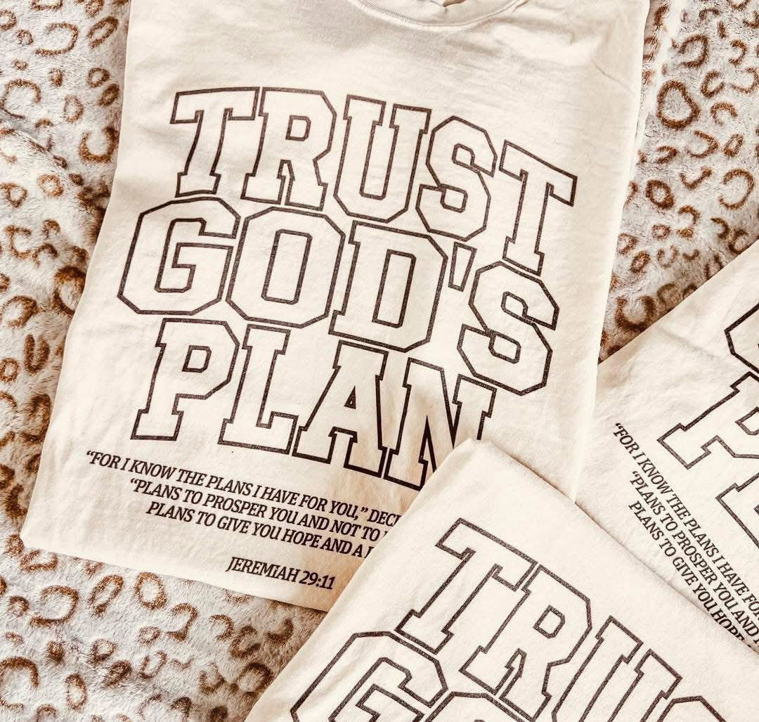 Trust Gods Plan Faith Comfort Colors Graphic Tee