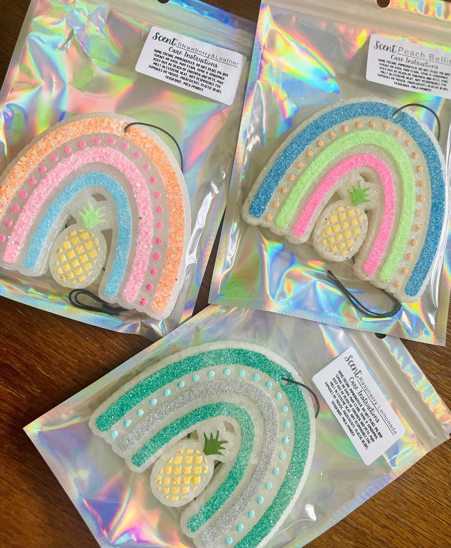 Pineapple Rainbow Car Freshie