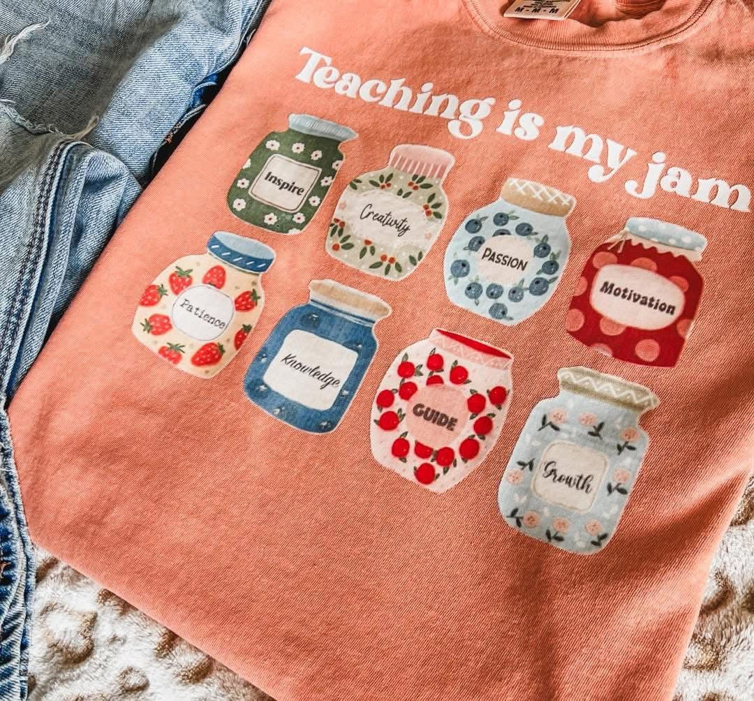 Teaching is my Jam Comfort Colors Graphic Tee